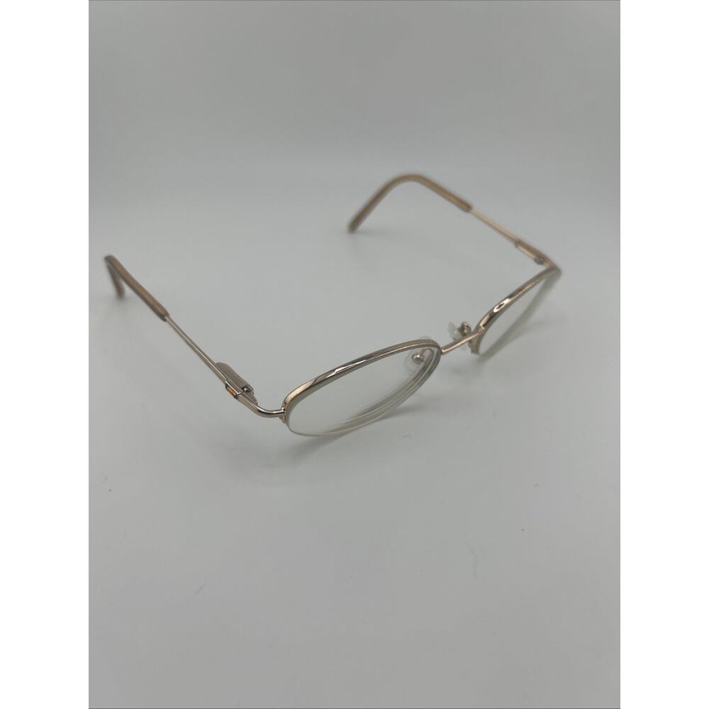 NINE WEST 325 0W50 Eyeglasses Frame Half Rimless Gold